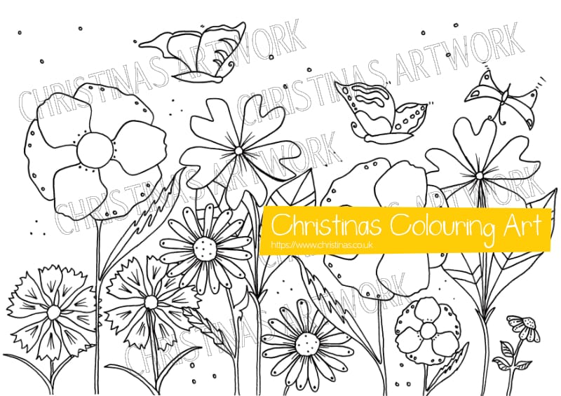 Wildlife and Flowers Colouring Book