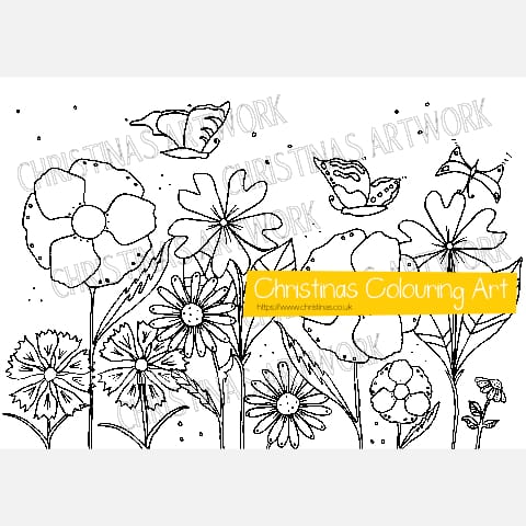 Wildlife and Flowers Colouring Book