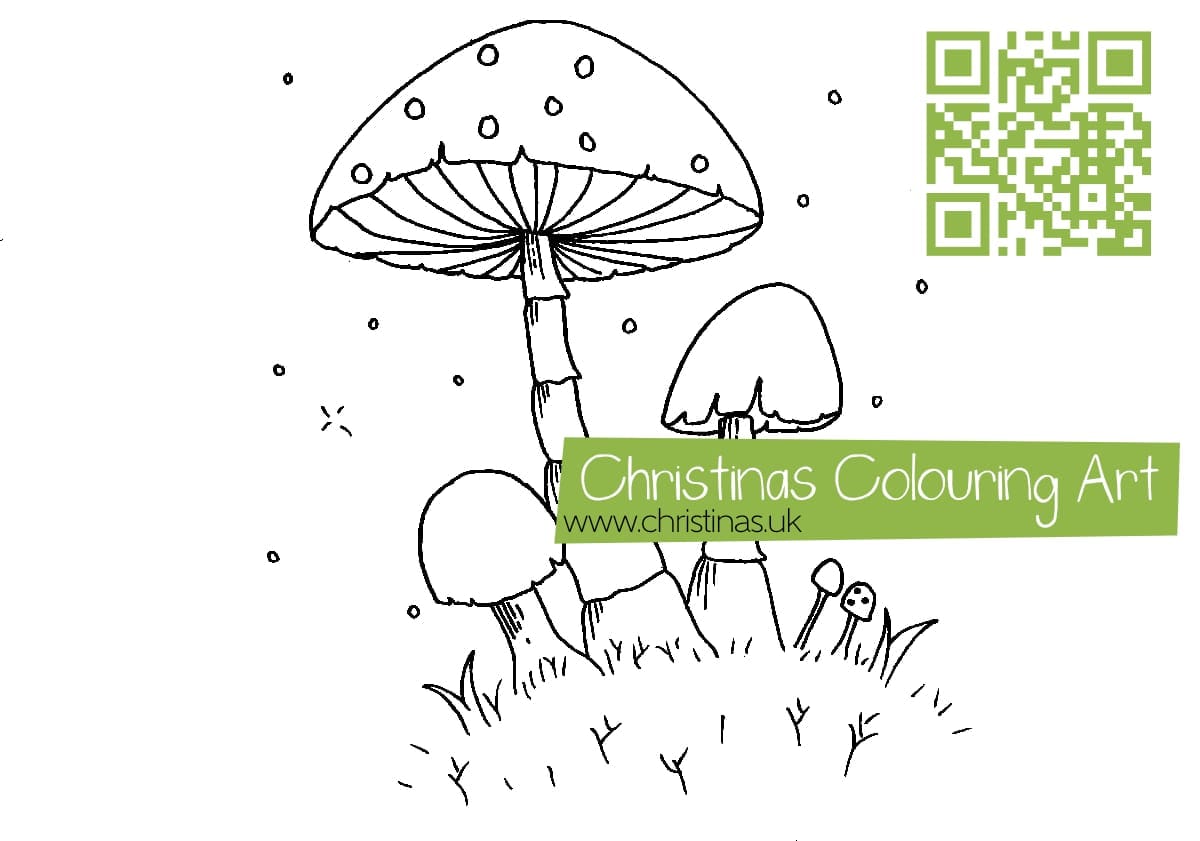 Download Colouring Page Mushrooms